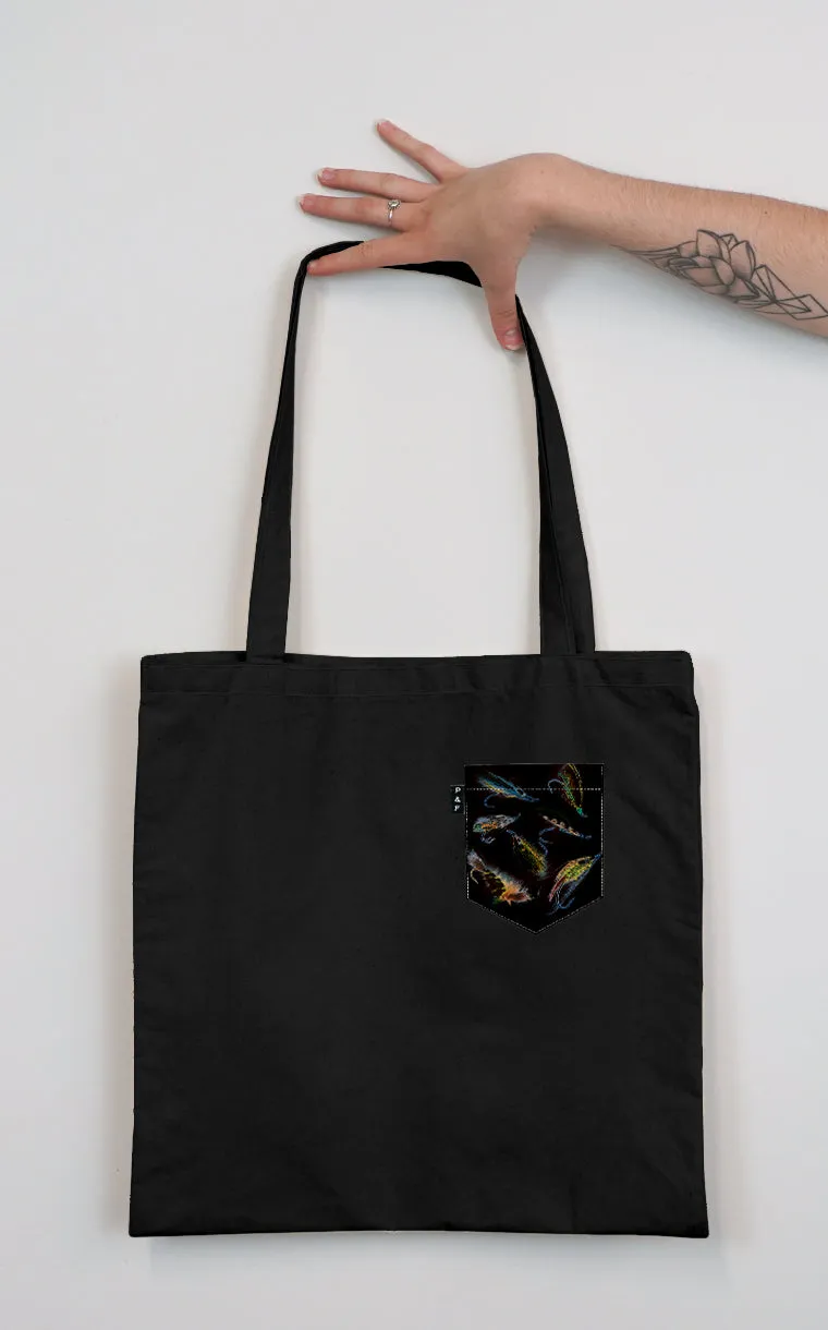 Tote Bag à poche L'eau à la mouche