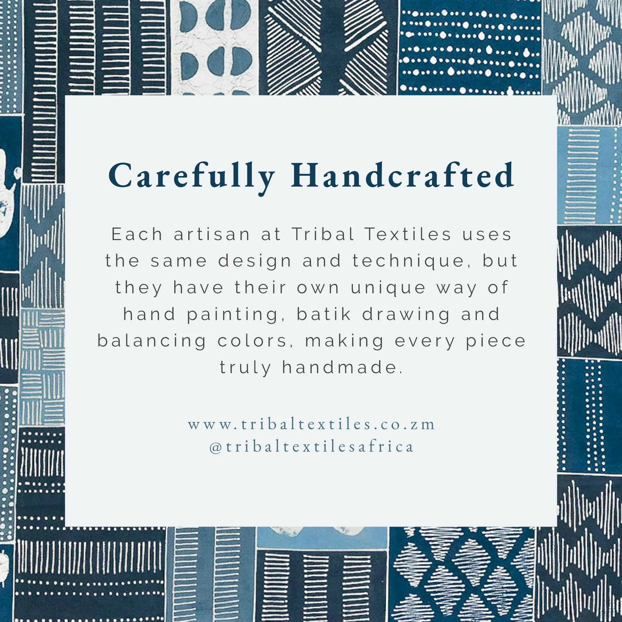 Tribal Cloth Indigo - Rake Wash Bag