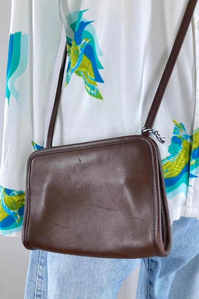 Vintage Brown Coach Disco Crossbody Bag