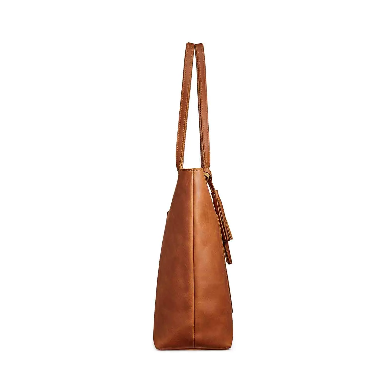 Women Vintage Genuine Leather Tote Shoulder Bag Handbag