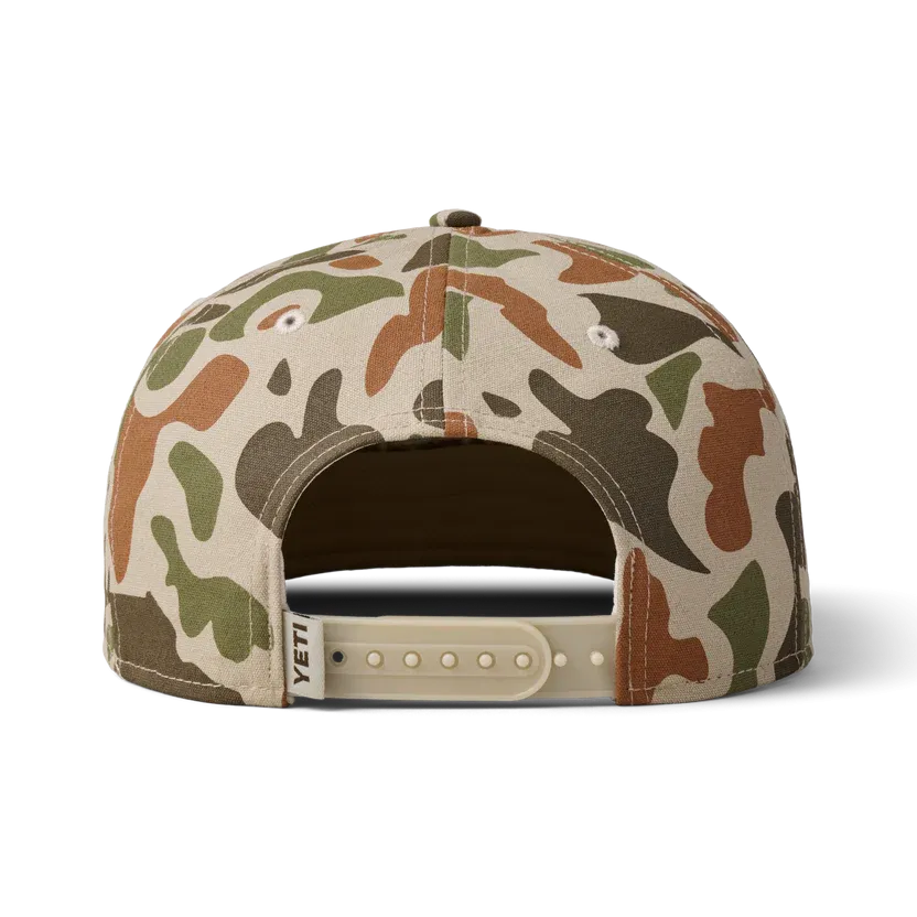 Yeti Sunrise Elk Flat Brim Hat Brown Camo