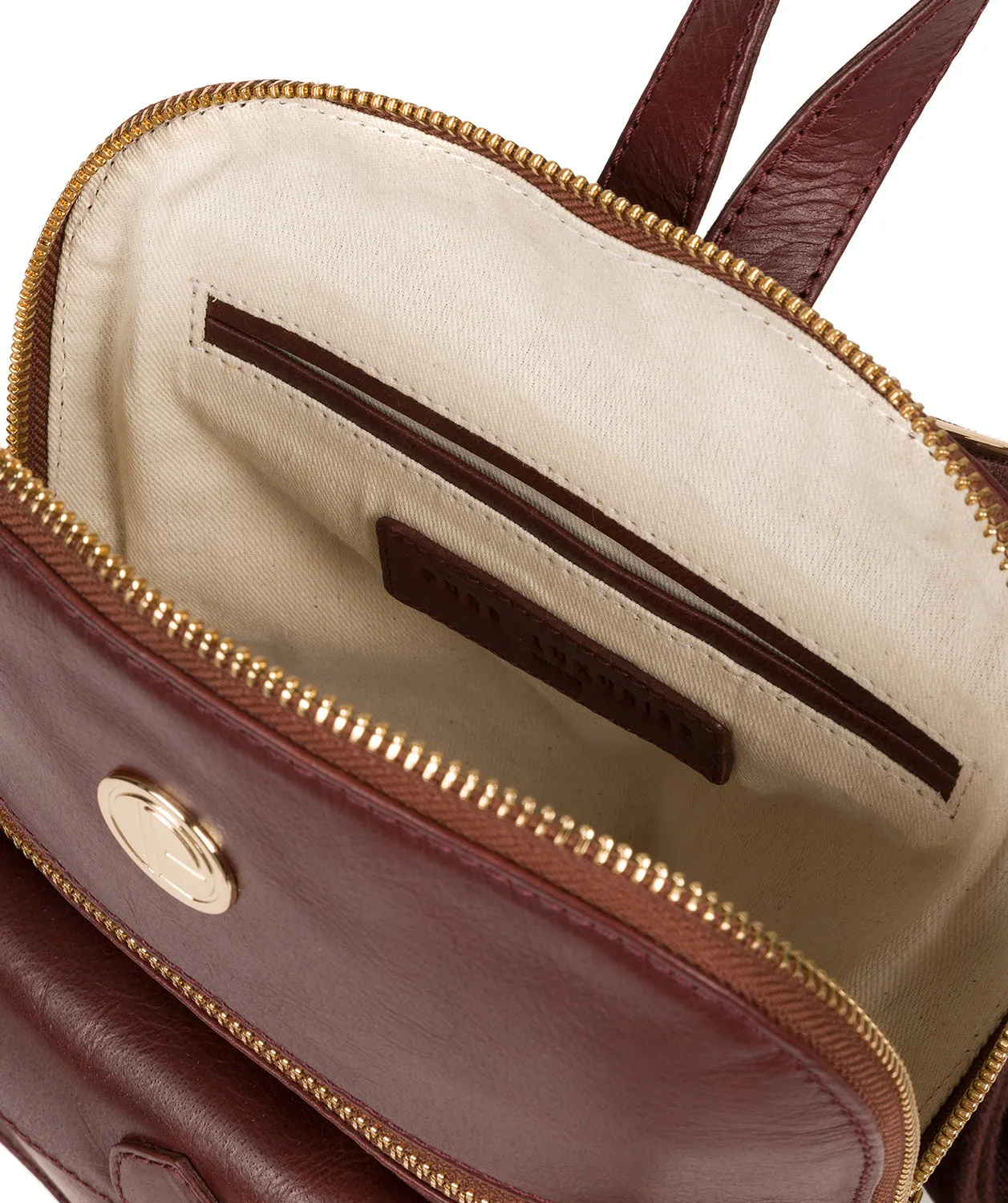 'Zinnia' Chestnut Leather Backpack